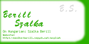 berill szalka business card